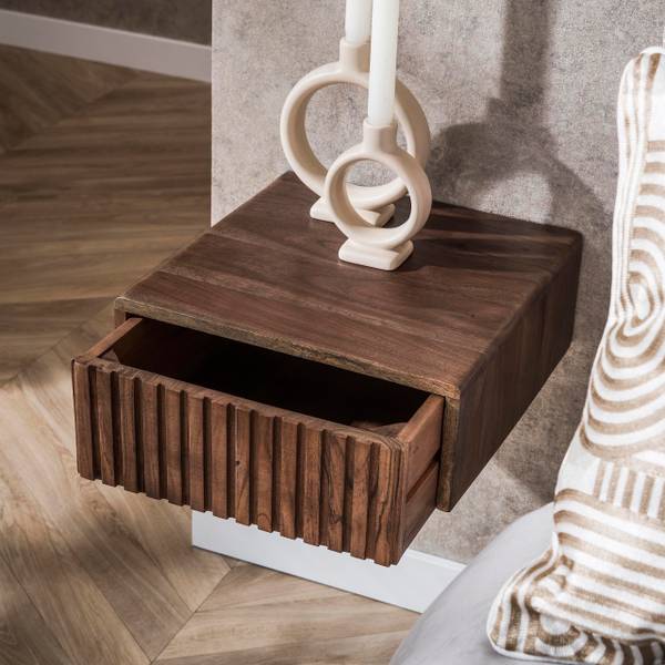 Nachttisch CARVE Braun - Holzwerkstoff - 35 x 14 x 35 cm