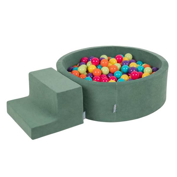 Spielplatz Velvet aus Schaumstoff Grün - Orange - Pink - Violett - Türkis - Gelb - Kunststoff - 90 x 30 x 130 cm