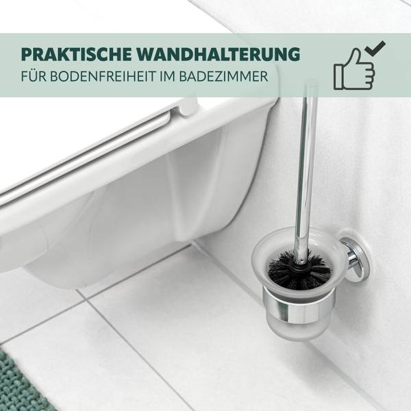 Toilettenbürste Lucente 67710 Silber - Metall - 12 x 35 x 15 cm