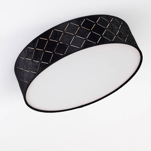 Deckenleuchte Aggius Schwarz - Gold - Metall - 11 x 10 x 39 cm