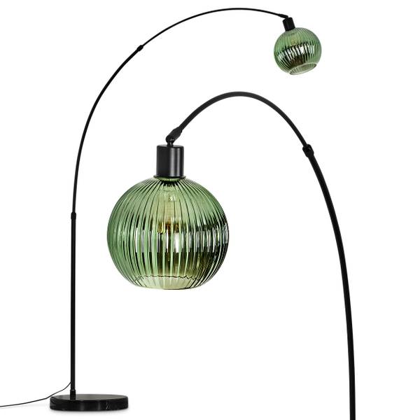 Stehlampe Cesaro Grün - Metall - Stein - 45 x 170 x 143 cm