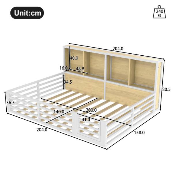 Plattformbett Metis Ⅳ Weiß