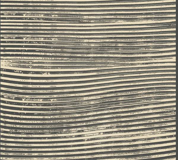 Vliestapete Organic Flow Schwarz - Cremeweiß - Weiß