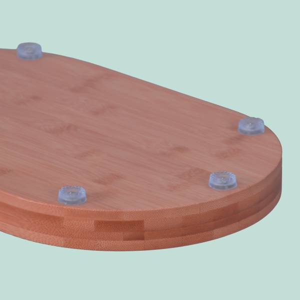 Bijzettafel bamboe verstelbaar zwart - bruin - staal - 40 x 82 x 22 cm