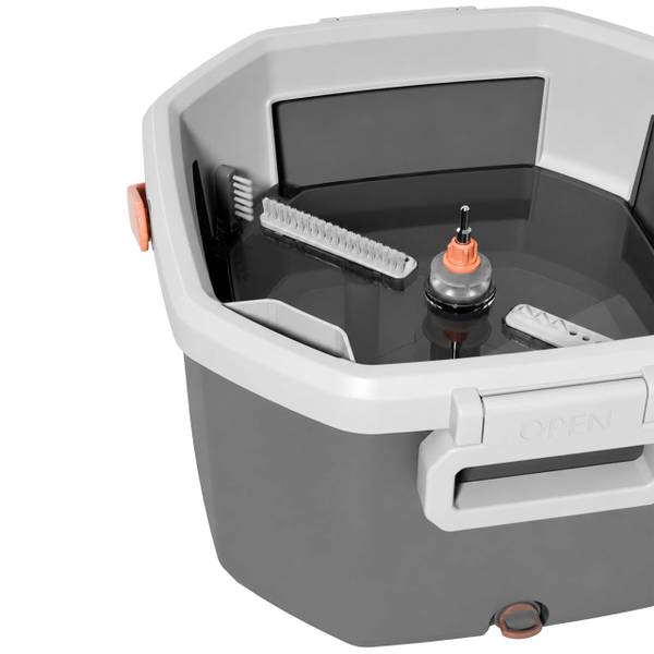Kit serpillière avec réservoir Gris - Orange - Polyester - 34 x 20 x 33 cm