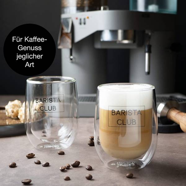 Barista 2x300ml doppelwandige Gläser Borosilikatglas - 13 x 10 x 20 cm