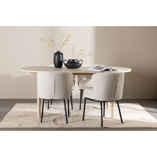 Essgruppe Andy 5-teilig Weiß - Holzwerkstoff - 90 x 75 x 180 cm