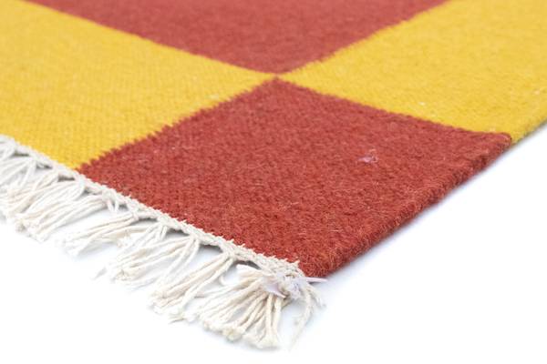 Handgewebt Kelimteppich Rot - Wolle - 120 x 1 x 180 cm