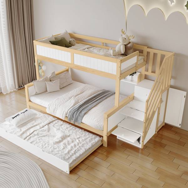 Stockbett K-1320 Weiß - Holzwerkstoff - 129 x 148 x 252 cm