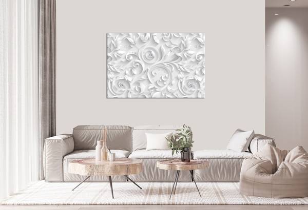Wandbild muster blumen diamanten glamour 100 x 70 cm