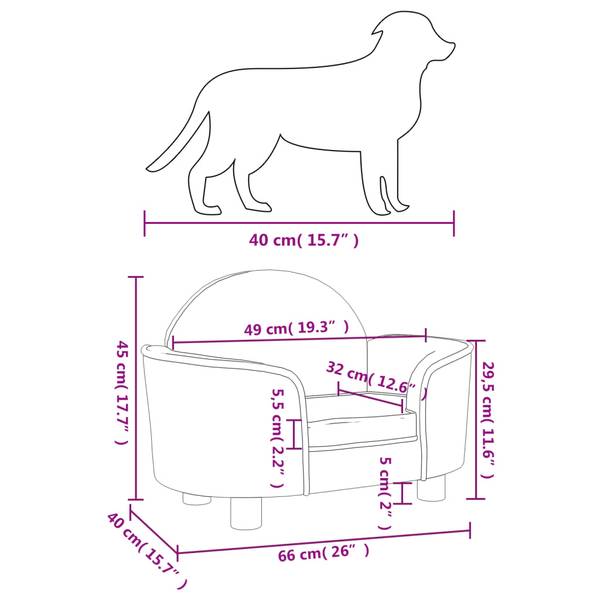 Hundebett 3015968 Braun
