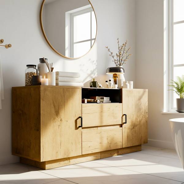 Sideboard Renewabl Braun - Holzwerkstoff - 140 x 70 x 40 cm