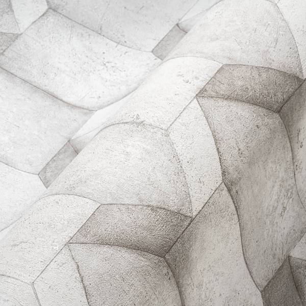 Vliestapete 388274-GU Weiß - Textil - 53 x 1 x 1005 cm