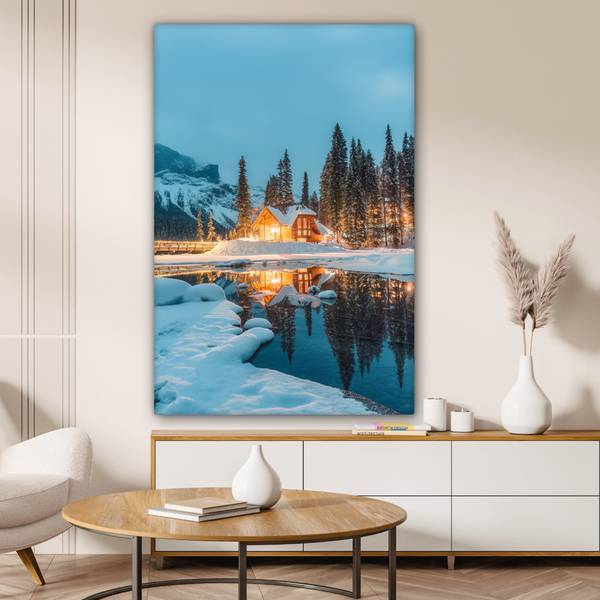 LEINWANDBILD Winterlandschaft 90 x 140 cm