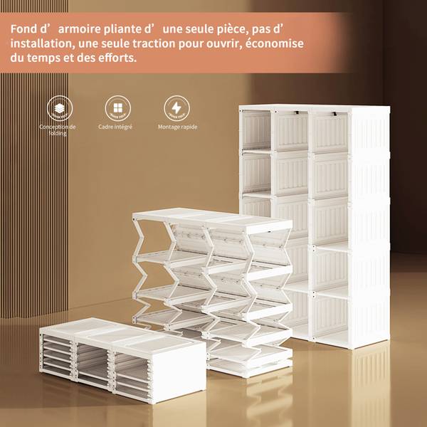 Kleiderschrank YTDHP589 Gelb - Kunststoff - 50 x 170 x 69 cm
