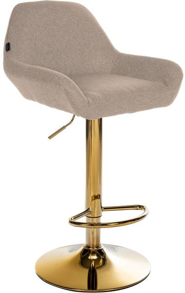 Barhocker BIKEL Grau - Flachgewebe - 51 x 89 x 52 cm