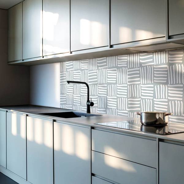 Fliesen Linien Geo-Design 4er Set 50 x 50 cm