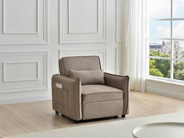 Schlafsessel FENORA Grau - Textil - 85 x 86 x 93 cm