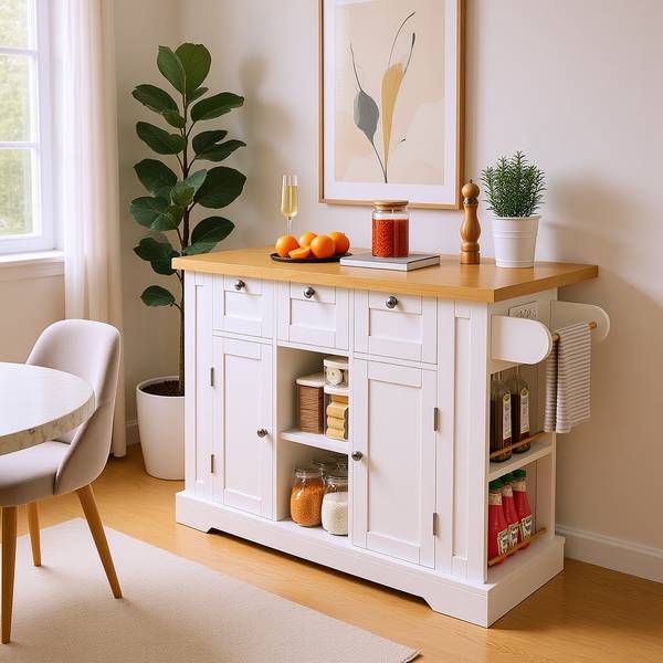 Sideboard Exine Braun - Weiß - Holzwerkstoff - 132 x 87 x 70 cm
