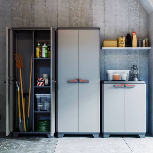 Lagerschrank 434770 Schwarz - Polypropylen - 68 x 173 x 39 cm