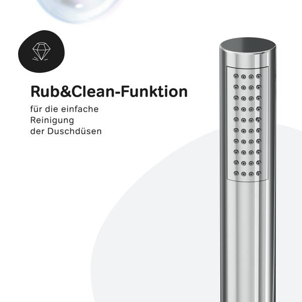 Duschsystem mit Thermostat Spike Silber - Messing - 29 x 146 x 59 cm