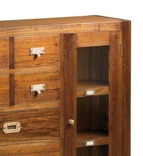 KONSOLE aus BRAUNEM HOLZ  L 115 cm Braun - Holz teilmassiv - 115 x 90 x 27 cm