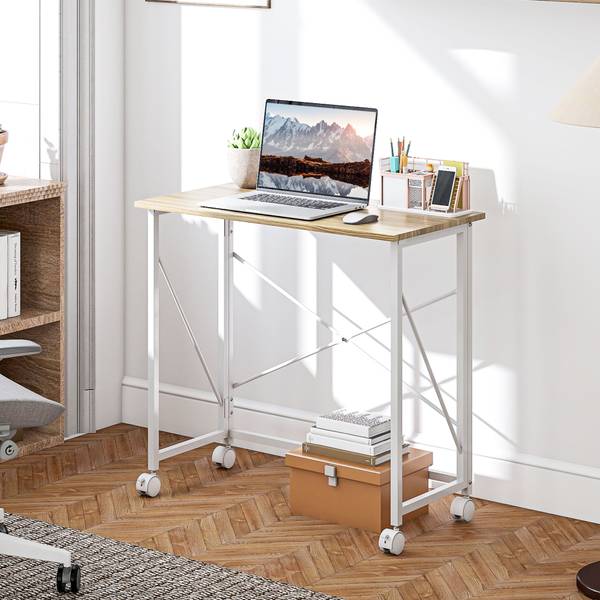 Klappbarer Schreibtisch 836-606V00ND Eiche Dekor - Weiß
