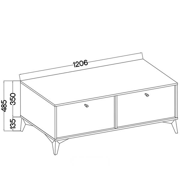 TV-Lowboard FLOREN I grijs - plaatmateriaal op houtbasis - 121 x 49 x 41 cm