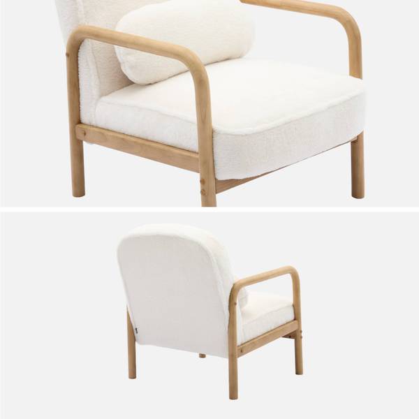Sessel Weiß - Textil - 82 x 77 x 66 cm