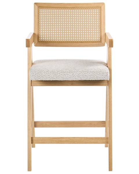 Hocker AVA 2-tlg Beige - Braun - Massivholz - 55 x 102 x 65 cm