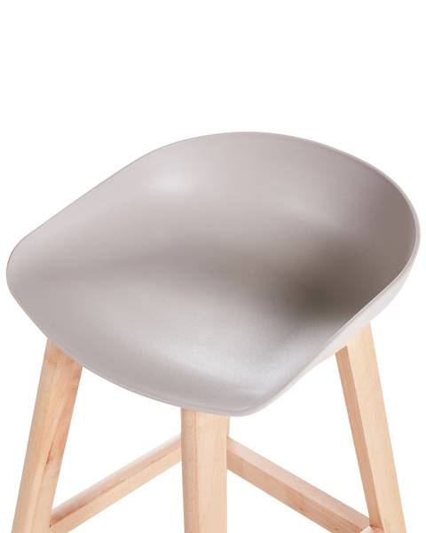 Set van 2 barstoelen MICCO beige - bruin - grijs - textiel - 42 x 85 x 46 cm