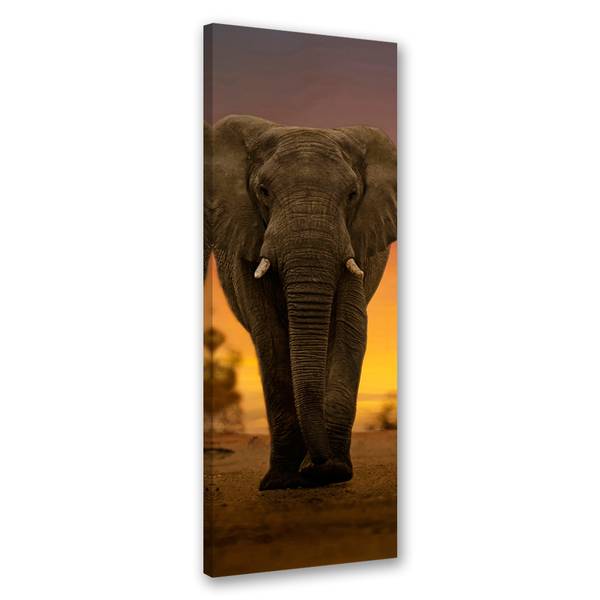 Wandbild elefant in der wüste 30 x 90 cm