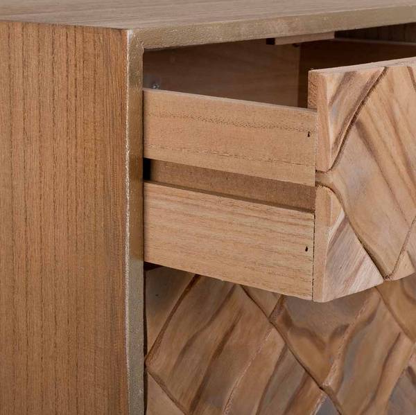 Nachttisch Masaya Braun - Massivholz - 40 x 71 x 35 cm