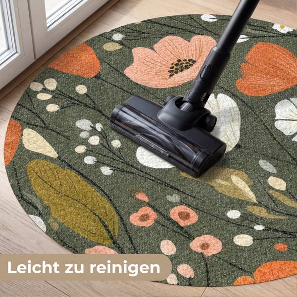 FUßMATTE Blumen 90 x 90 cm
