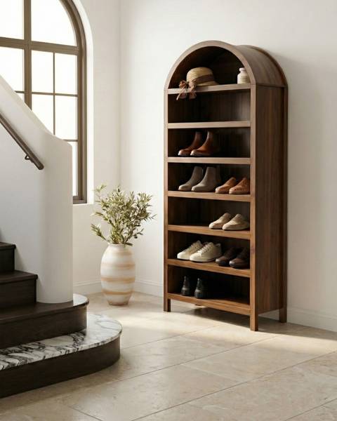 Schuhschrank LAMBINA Braun - Holzwerkstoff - 75 x 180 x 35 cm