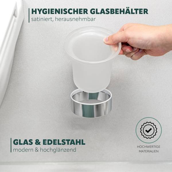 Toilettenbürste Lucente 67710 Silber - Metall - 12 x 35 x 15 cm