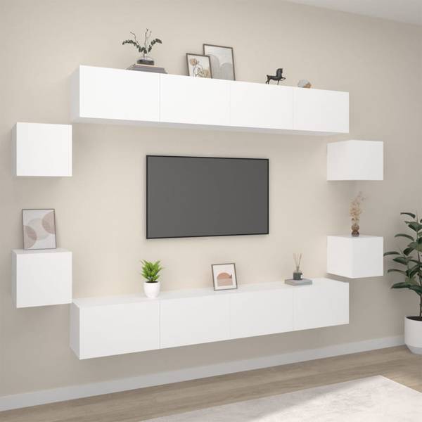 TV-Schrank 8er Set D711 Weiß
