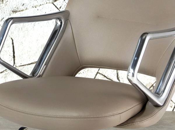 Büro-Drehstuhl 4217 Cremeweiß - Grau