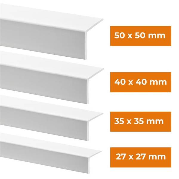 Winkelprofil Kantenschutz 735-KM Weiß - Kunststoff - 2 x 4 x 165 cm