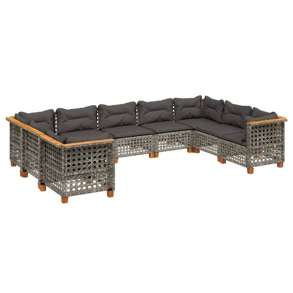 Garten-Lounge-Set 3036260-2 (9-teilig) Grau
