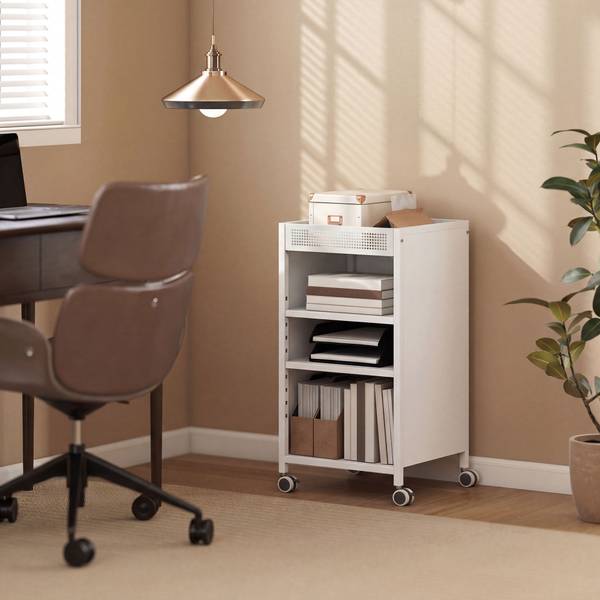 Bücherregal 83B-585V00WT Weiß - Stahl - Polypropylen - 34 x 70 x 35 cm