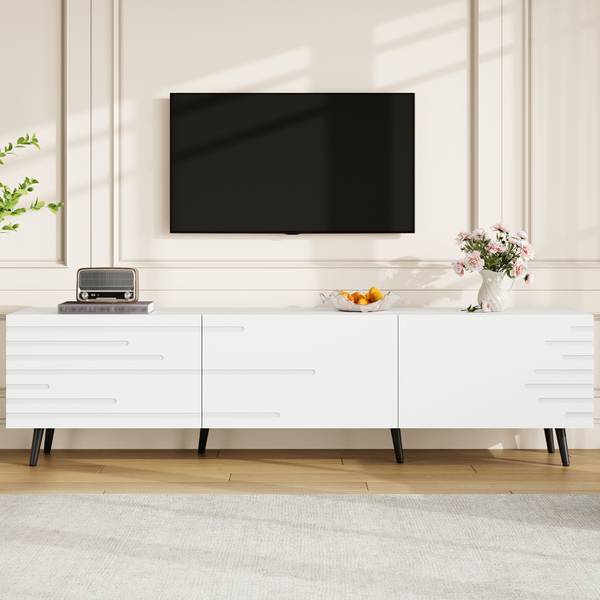 TV-Schrank Neptunus Ⅰ Weiß - Holzwerkstoff - 40 x 48 x 180 cm