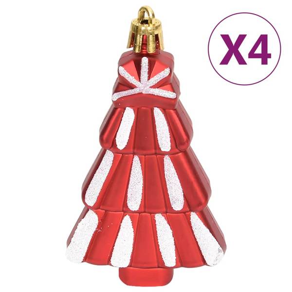 Boules de noël 3028562 (lot de 108) Rot - Weiß - Kunststoff - 1 x 1 x 1 cm
