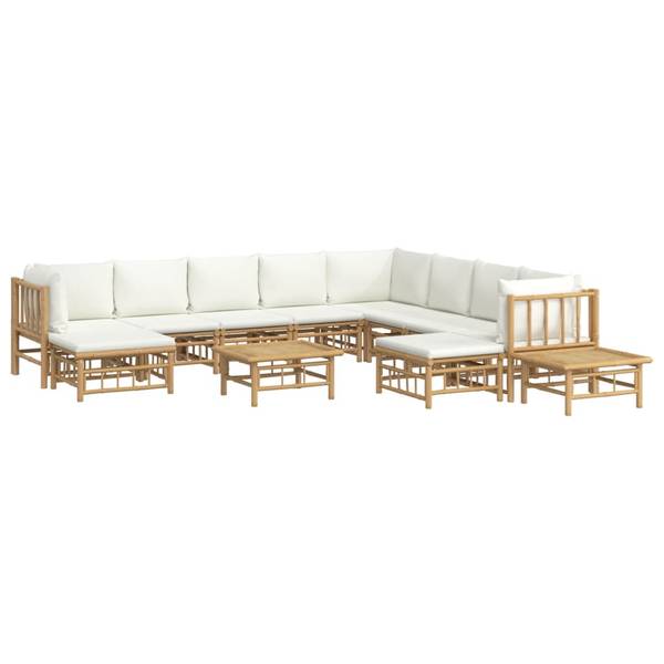 Loungeset 3028492-32 set van 12 bruin - crèmewit - wit