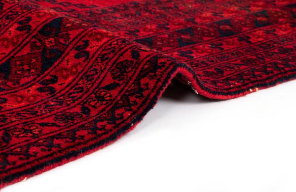 Vloerkleed Afghan XXI rood - wol - 127 x 1 x 215 cm