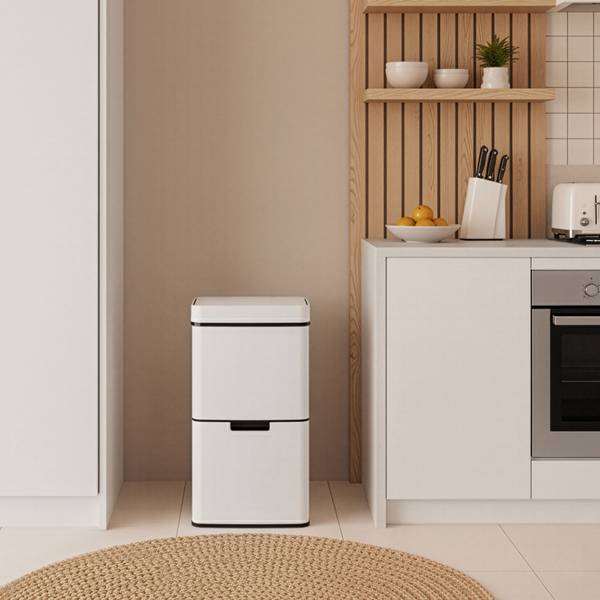 Sensor-Mülleimer Venna Beige - Fassungsvermögen: 62 L
