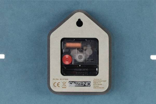 Horloge murale design Bois Cercle 1 Bleu - Bois manufacturé - Métal - 46 x 51 x 2 cm