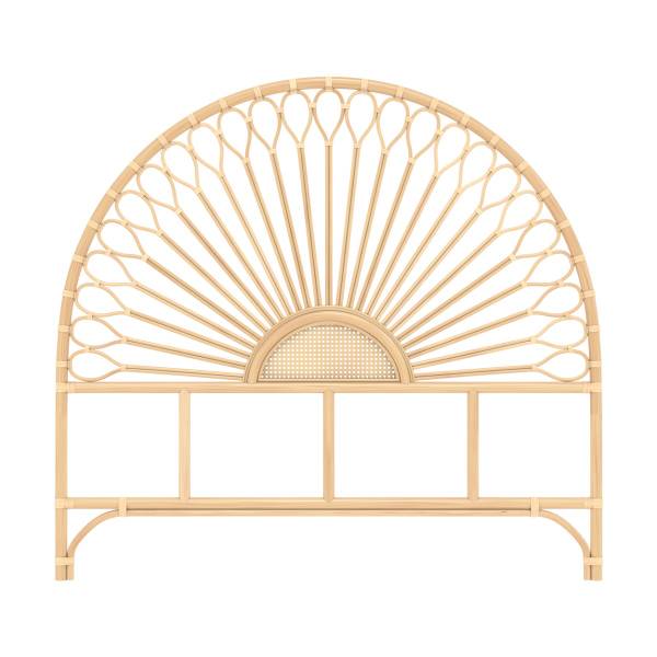 Tête de lit en rotin naturel 140 cm Marron - Rotin - 3 x 131 x 140 cm
