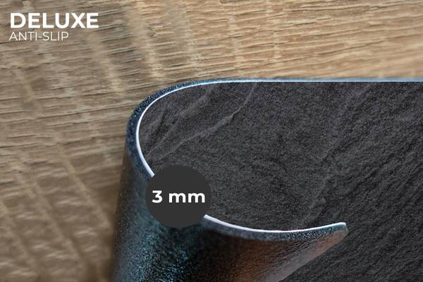 PLATZSETS Marmor 6er-Set Schwarz - Vinyl - 45 x 30 x 1 cm