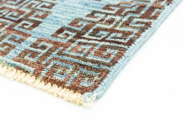 Handgeknüpft Vintageteppich Blau - Wolle - 60 x 1 x 96 cm